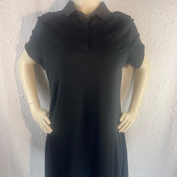 Outdoor Voices Black Birdie Mini Polo Tee Shirt Dress - Picture 2 of 7